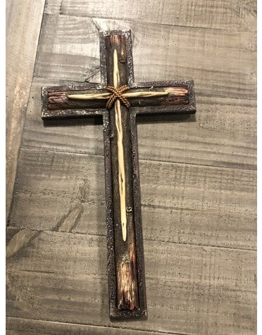 Antler Wood Wall Cross