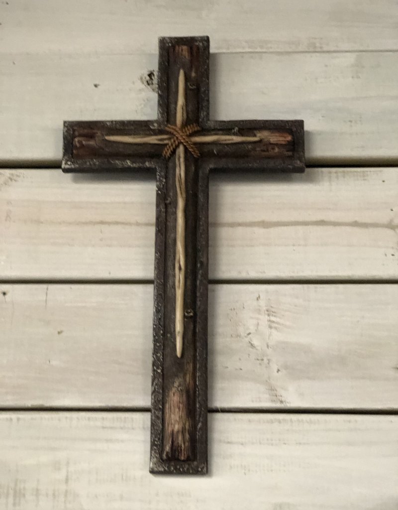 Antler Wood Wall Cross