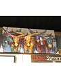 Colorful Bull Herd  28 X 56 Canvas
