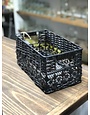 Tall Copper & Black Rectangle Basket S