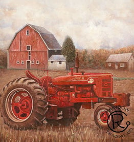 Red Tractor & Farm Canvas