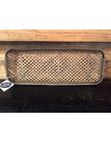 Rectangular Bamboo Basket Weave Trays Small