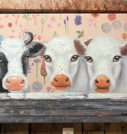 THREE COWS CANVAS  28"H X 40"W