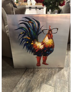 Chicken With Glasses Canvas
