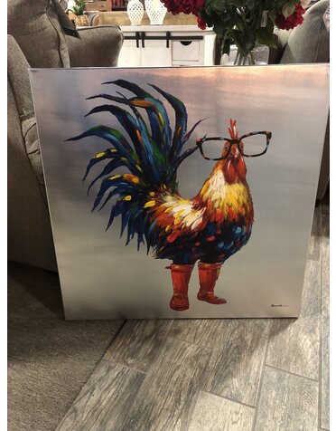 Chicken With Glasses Canvas