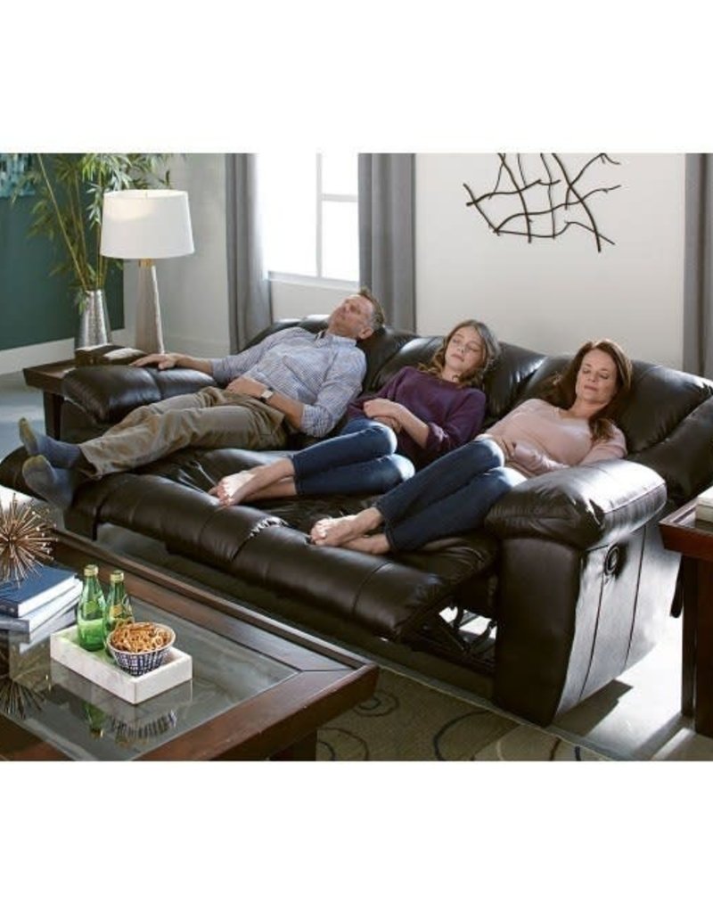 Transformer ii Sofa w/3 Recliners & Drop Down Table - Chocolate