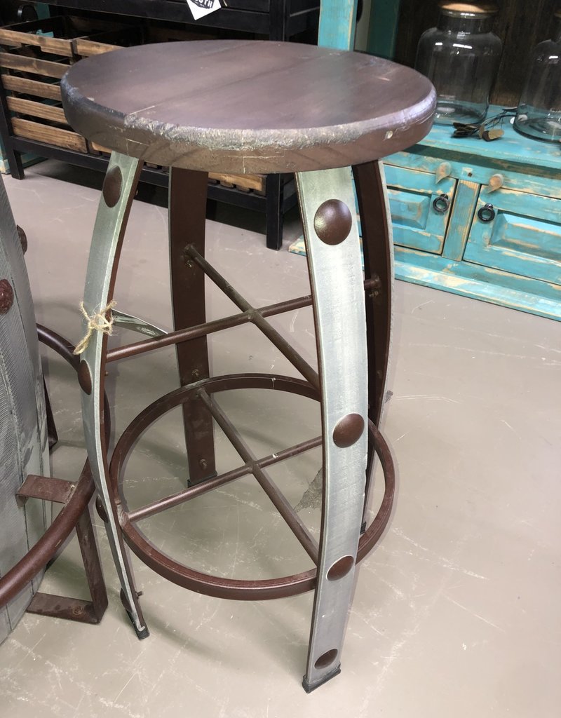 Barrel Bar stool 30" - Grey