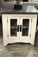 Barn Door End Table - Pueblo White