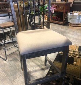 Industrial Padded Counter Stool 24" - Barnwood