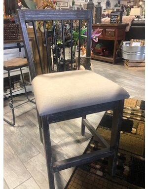 Industrial Padded Counter Stool 24" - Barnwood