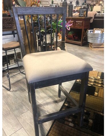 Industrial Padded Counter Stool 24" - Barnwood