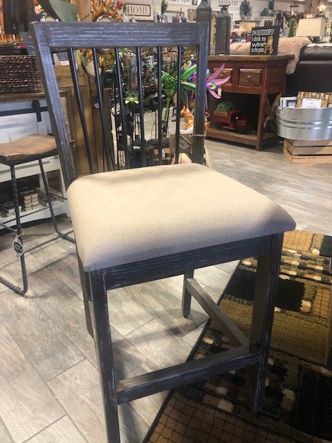Industrial Padded Counter Stool 24" - Barnwood