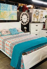 Farmhouse King Bed Set (8 Drawer Dresser) - White