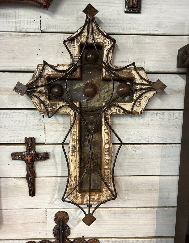 Medium Cross w/Metal - White