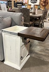 Concealed Nightstand/End Table - White