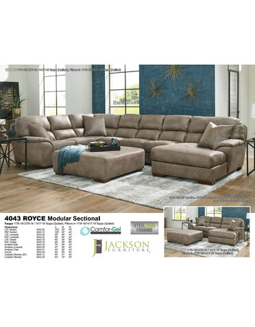 Royce Armless Loveseat Taupe