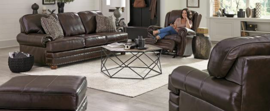 Roberto Ottoman Italian Leather Cocoa