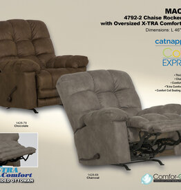 Machado Rocker/Recliner w/Extended Footrest - Charcoal