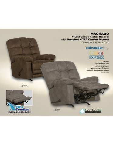 Jackson Furniture Machado Rocker/Recliner w/Extended Footrest - Charcoal