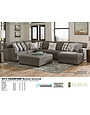 Crawford Armless Sofa - Charcoal