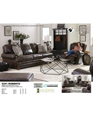 Roberto Sofa Italian Leather Cocoa