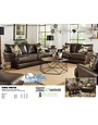 Pavia Loveseat Italian Leather - Chocolate (Must sale as set DISCO 12/25)