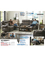 Serenity Power Reclining CR3 Massage Sofa - Steel
