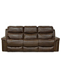 Ceretti Leather Power Reclining Sofa - Brown