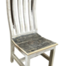 Santa Paola Dining Chair - White / Cascara