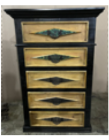 Rombitos King Bedroom Group - Black/Cascara
