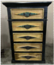 Rombitos King Bedroom Group - Black/Cascara