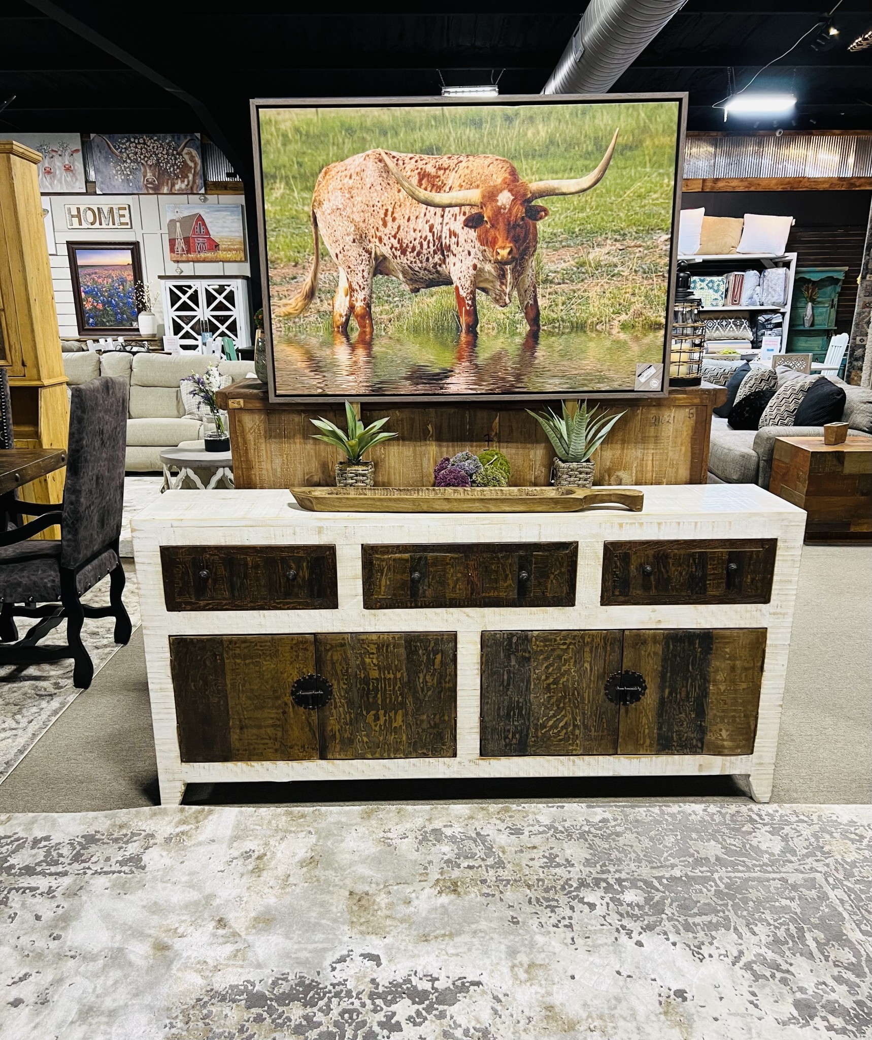 72" Elegante Console - White