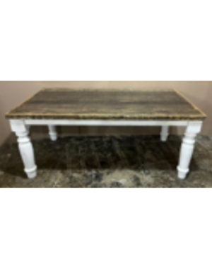 6' Santa Paola Dining Table - White / Cascara