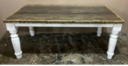 6' Santa Paola Dining Table - White / Cascara