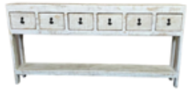 72" Consolita - White (Must Attach to Wall)