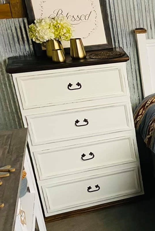 4 Drawer Economy Chest - Pearl (Dirty White)