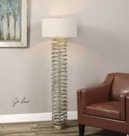 Amarey One Light Floor Lamp in Antiqued Gold