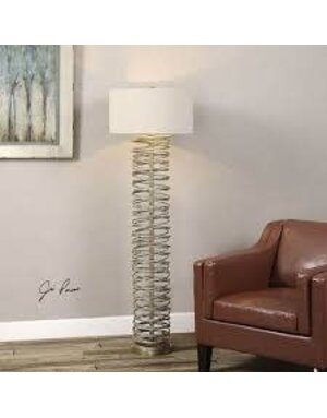 Amarey One Light Floor Lamp in Antiqued Gold