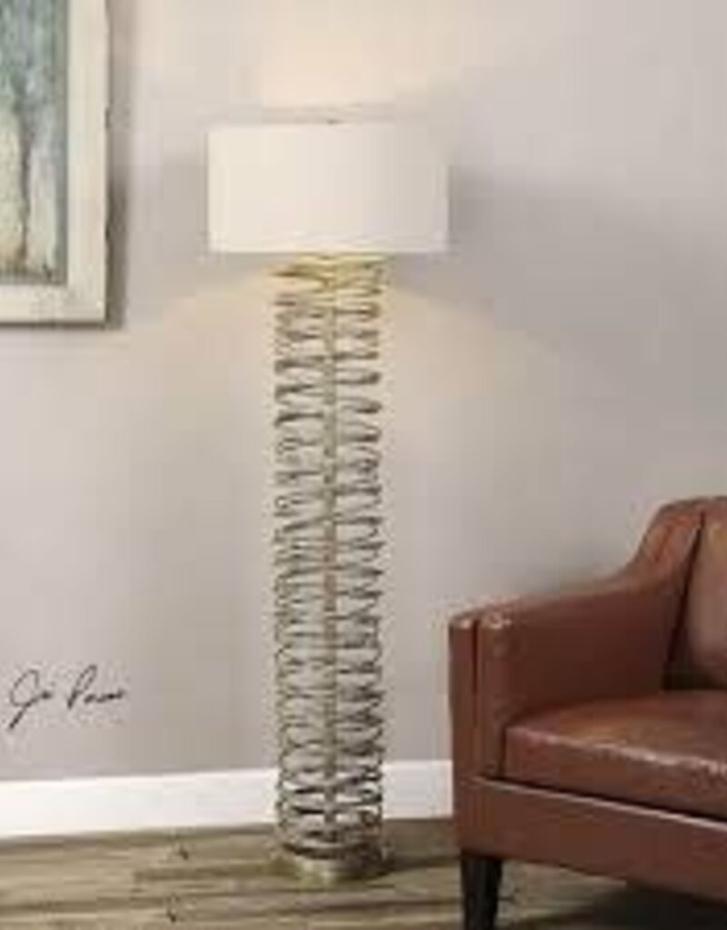 Amarey One Light Floor Lamp in Antiqued Gold