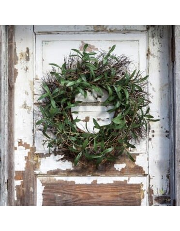 Gathered Olive And Twig Wreath
