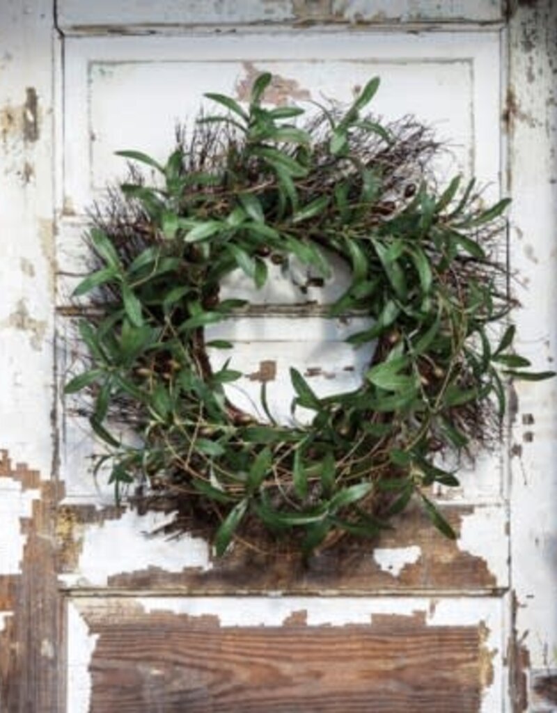 Gathered Olive And Twig Wreath