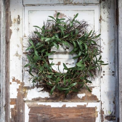 Gathered Olive And Twig Wreath