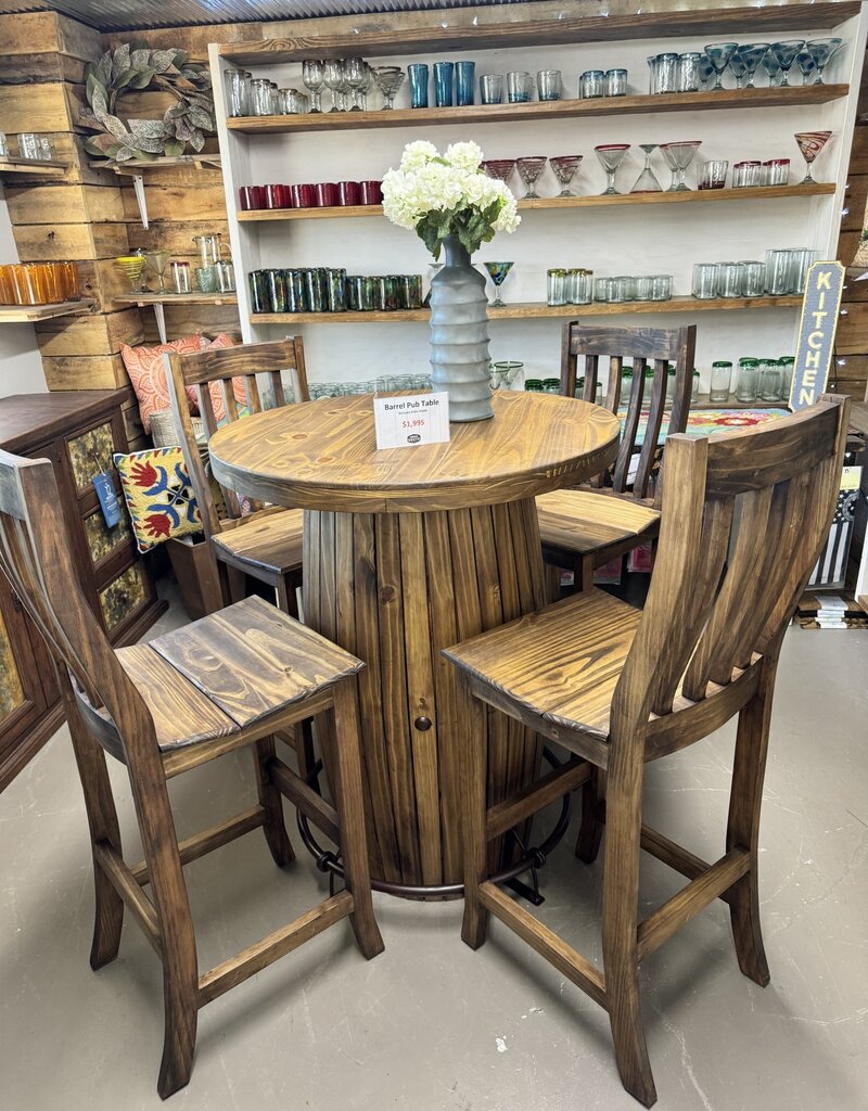 Barrel Pub Table - Distressed (ND)
