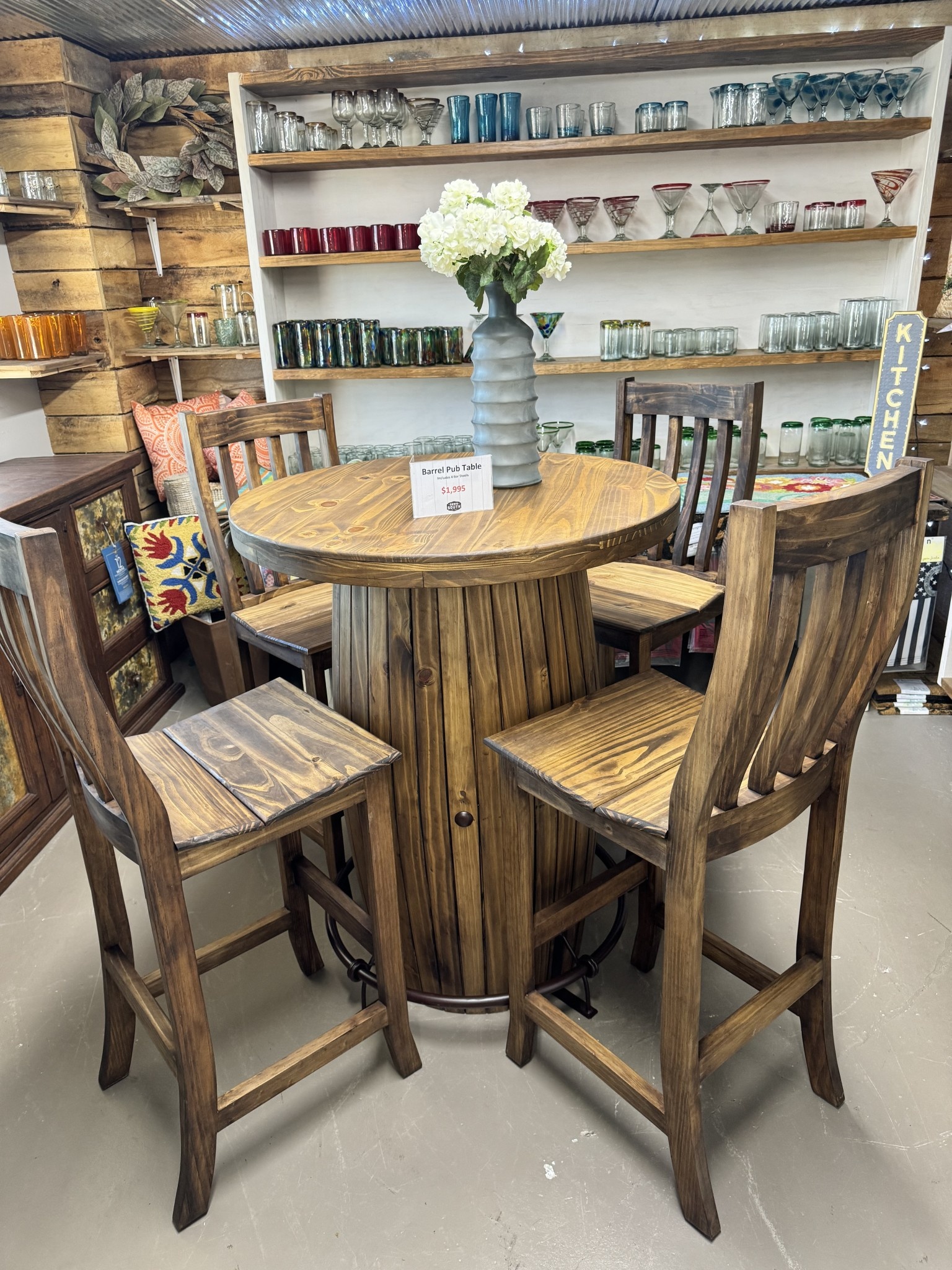 Barrel Pub Table - Distressed (ND)