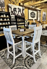 Square Leg Bar Table - White