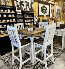 Square Leg Bar Table - White