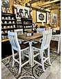Square Leg Bar Table - White
