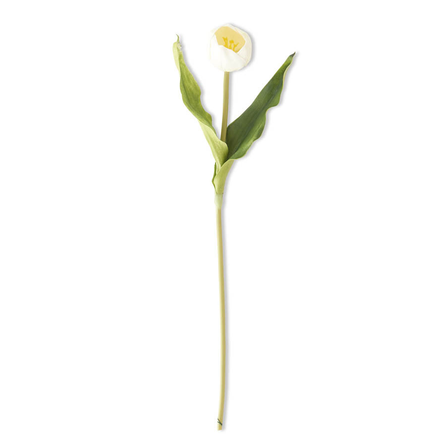 19.5 Inch White Tulip