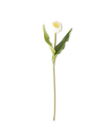 19.5 Inch White Tulip