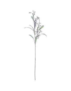 Purple Flocked Mimosa Spray